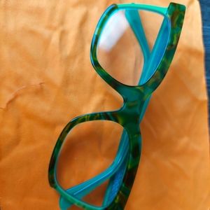 Green and Camo Clear Plastic Lens Eyeglasses